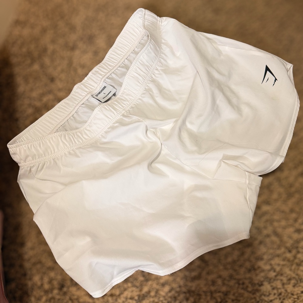 White Gymshark Athletic Shorts